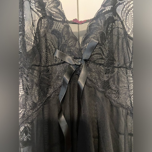 Avidlove Lingerie Lace Babydoll Naughty Exotic Boudoir Black NWOT Large - Picture 6 of 15